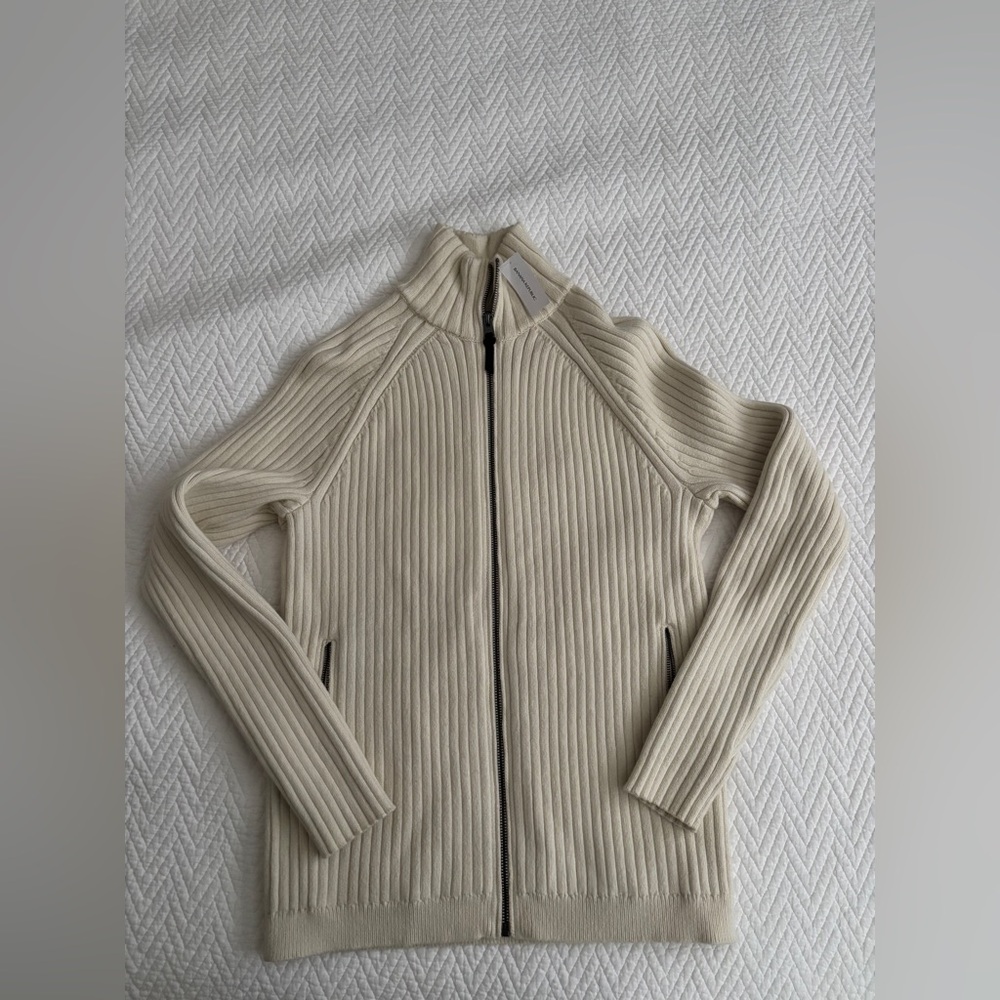 Banana Republic Cream Zip up sweater